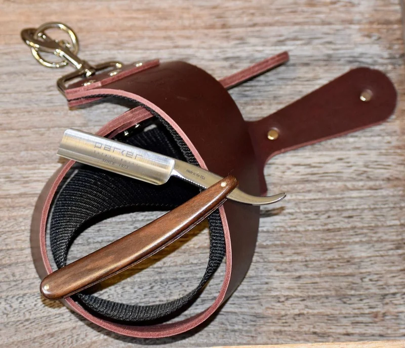 Courroie d'affûtage en cuir latigo - Pour rasoir droit (7.6cm/3" x 71.1cm/28") Brun