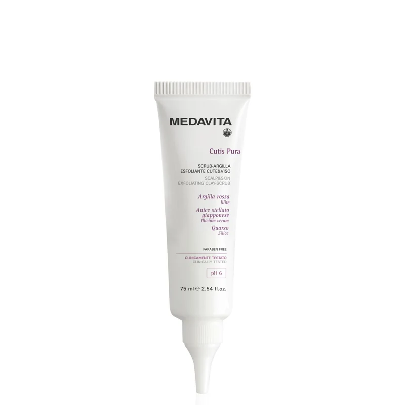 Gommage exfoliant à l'argile "Cutis Pura" - Pour cuir chevelu et visage (75ml/2.54oz)