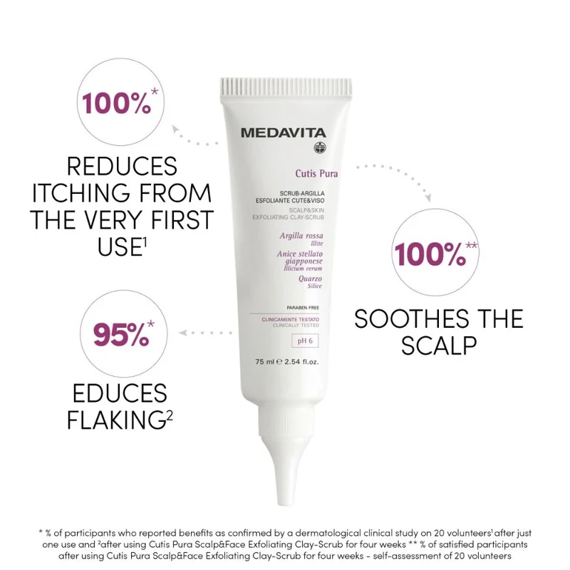 Gommage exfoliant à l'argile "Cutis Pura" - Pour cuir chevelu et visage (75ml/2.54oz)