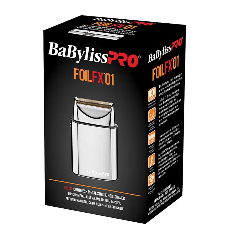 Rasoir métallique à lame unique, sans fil FoilFx01 - Argent