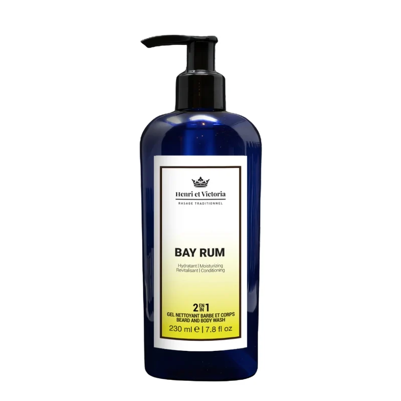 Gel nettoyant 2 en 1 barbe et corps "Bay Rum" (228g/8.0oz)