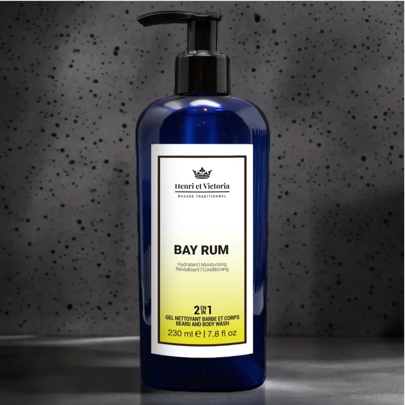 Gel nettoyant 2 en 1 barbe et corps "Bay Rum" (228g/8.0oz)