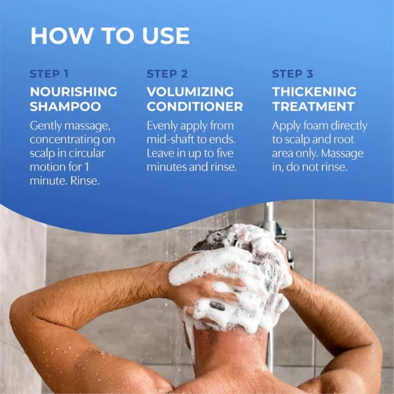 Trio de départ volumisant "BosRevive Volumizing Kit" shampoing, revitalisant et traitement - Pour cheveux visiblement clairsemés, naturels, non teints (2x150ml/5.1oz, 100ml/3.4oz)