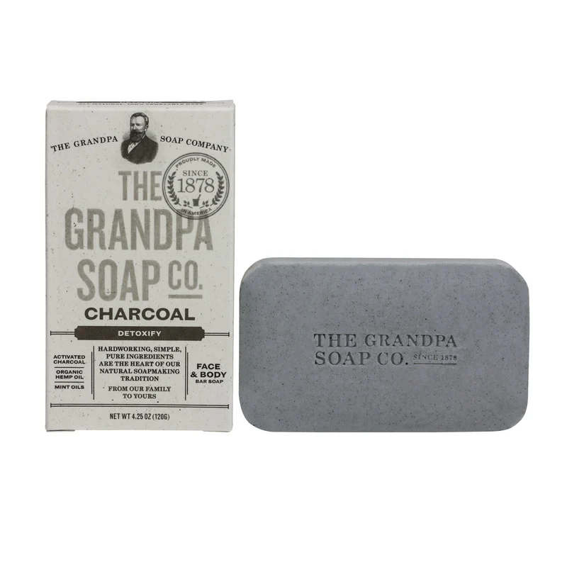 Barre de savon au charbon de bois "Charcoal Detoxify" - Corps et visage (120g/4.25oz)