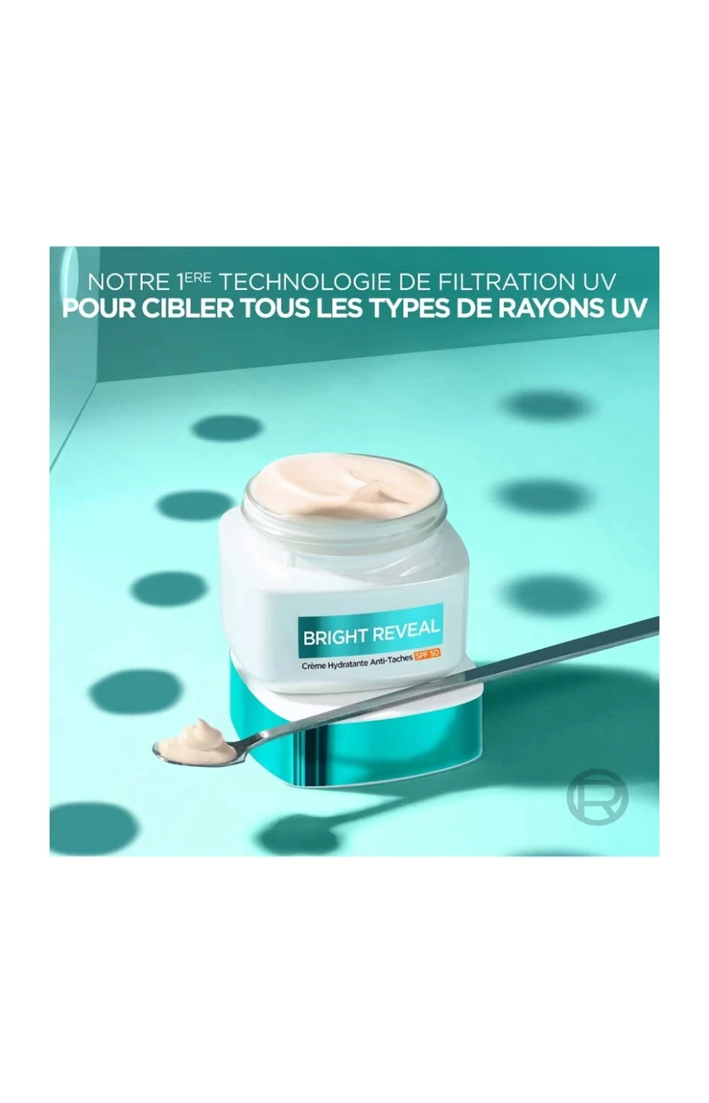 Crème hydratante anti-taches - SPF 50 - Visage - 50 ml