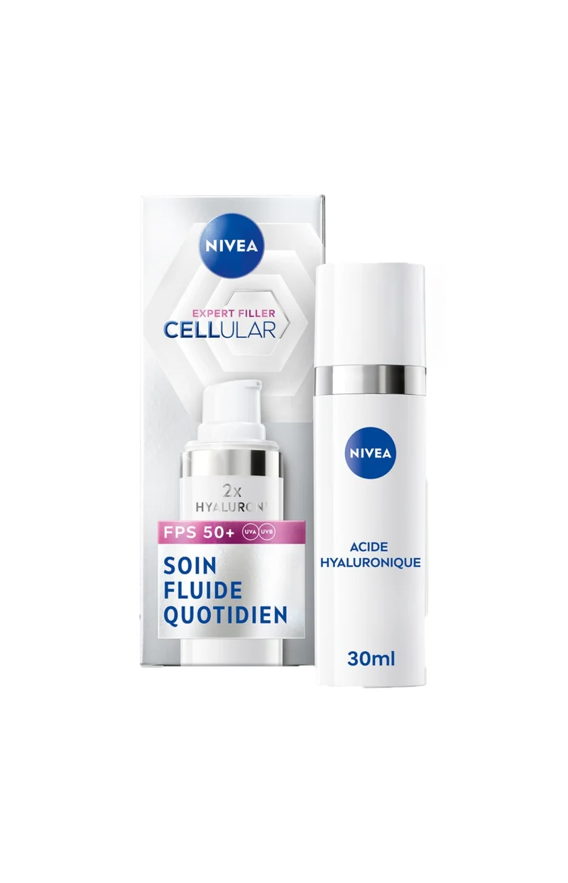 Soin fluide anti UV SPF 50+ - Cellular Expert Filler - Acide hyaluronique - Visage - 30 ml
