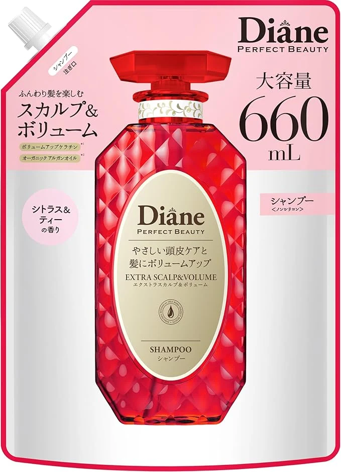 Diane Shampoo Scalp and Volume Refill Citrus Tea Fragrance 660ml