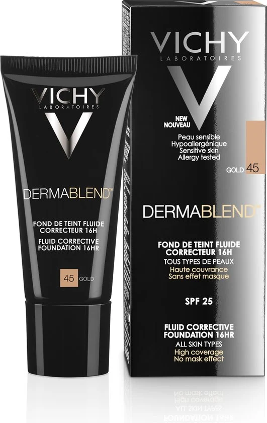 Vichy Dermablend Corrigerende Foundation nr45 30ml voor een vette en onzuivere huid