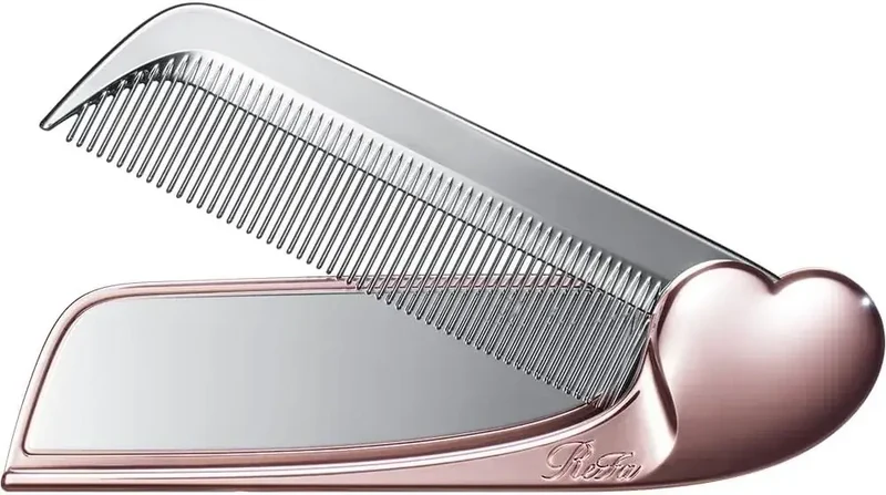 ReFa Aira Mirror Comb Hair Comb Aqua Blue Heart Styling Tool