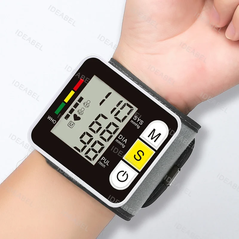 Misuratore di pressione arteriosa da polso – Dispositivo digitale preciso con display LCD per la misurazione della pressione sanguigna e della frequenza cardiaca