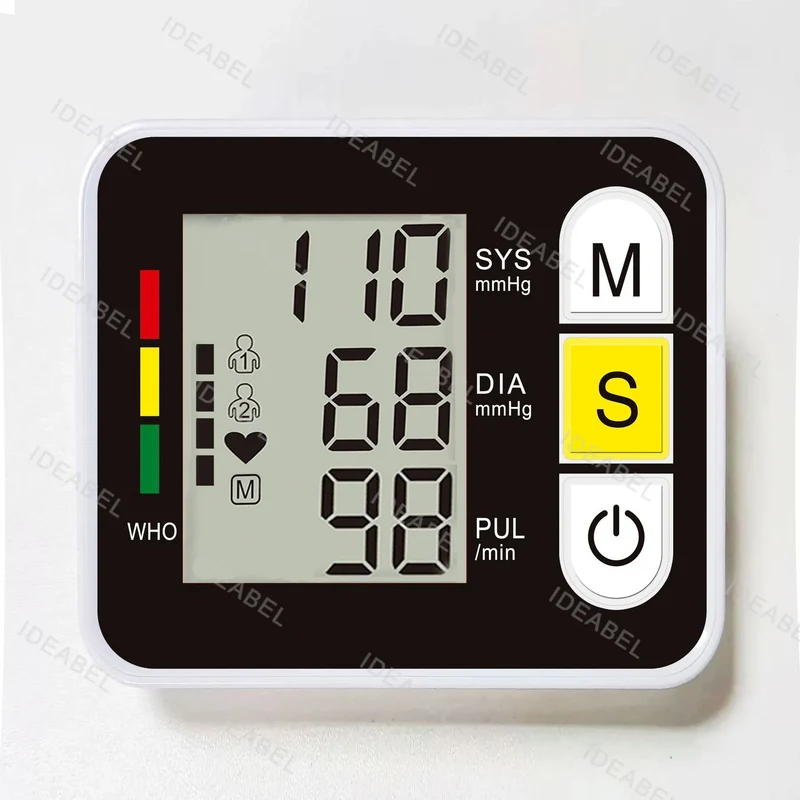 Misuratore di pressione arteriosa da polso – Dispositivo digitale preciso con display LCD per la misurazione della pressione sanguigna e della frequenza cardiaca