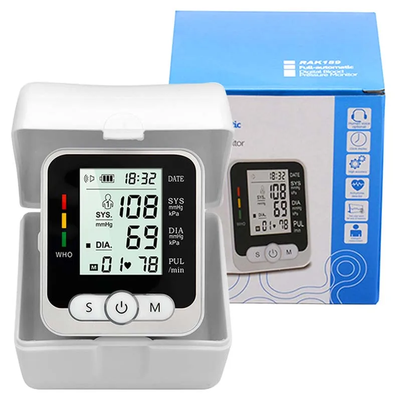 Misuratore di pressione arteriosa da polso – Dispositivo digitale preciso con display LCD per la misurazione della pressione sanguigna e della frequenza cardiaca
