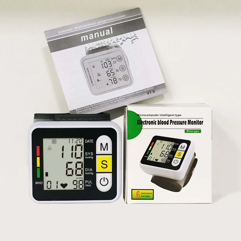 Misuratore di pressione arteriosa da polso – Dispositivo digitale preciso con display LCD per la misurazione della pressione sanguigna e della frequenza cardiaca
