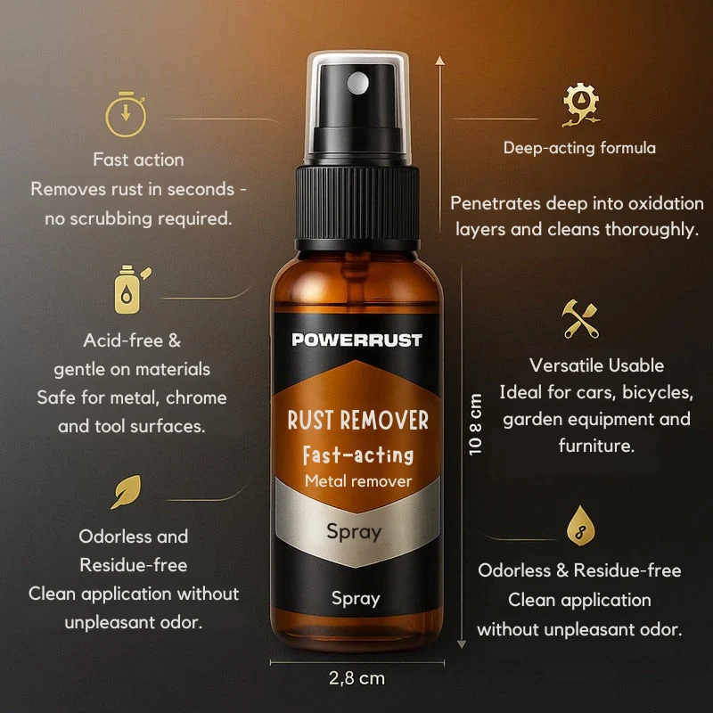 Spray Rimuovi Ruggine – Pulitore Metallico a Rapida Azione con Applicazione Precisa a Spruzzo