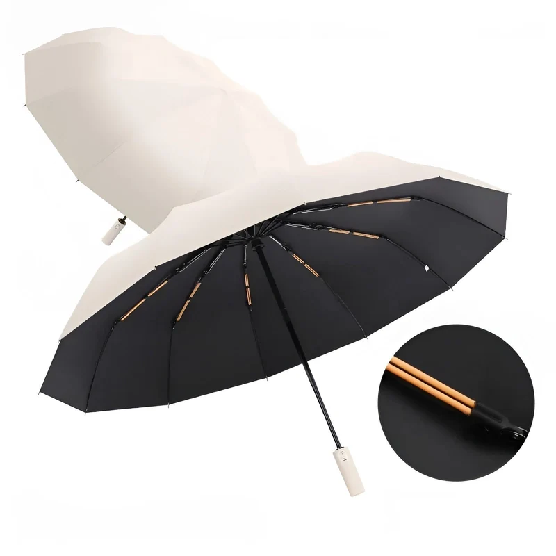 Ombrello automatico – Protezione UV SPF 50+, Compatto e Resistente al Vento