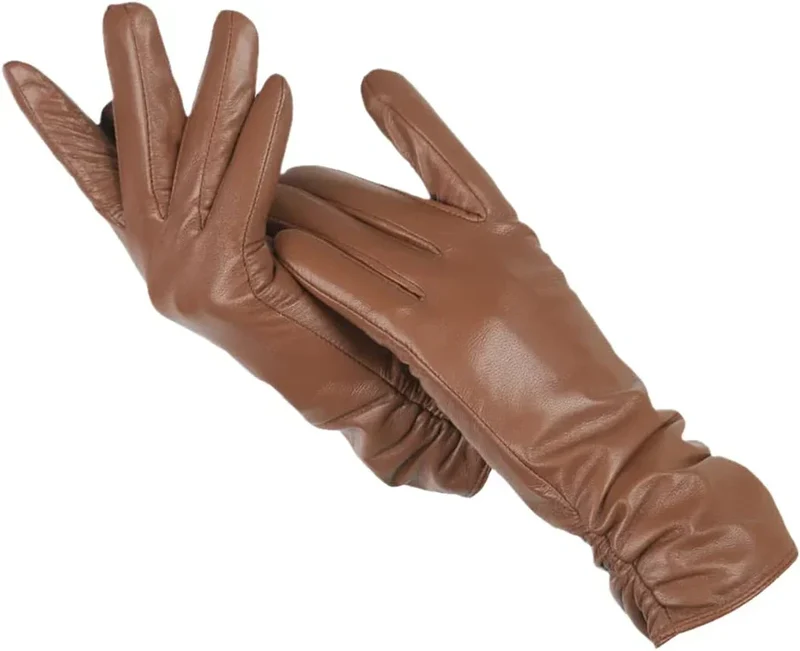 Guanti da donna in pelle classica - LuxLeather