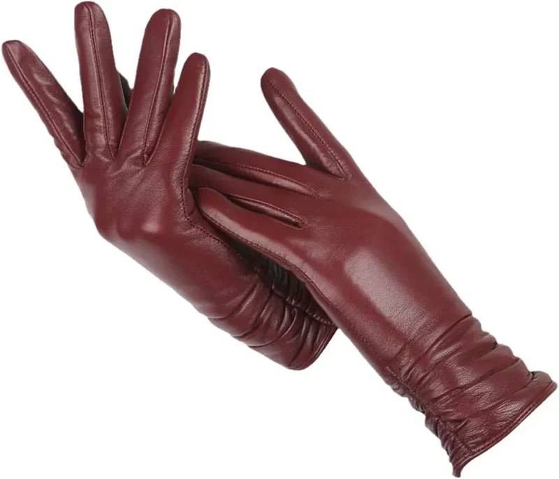 Guanti da donna in pelle classica - LuxLeather