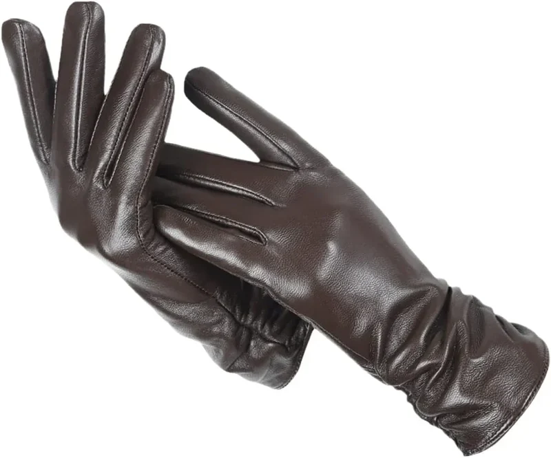 Guanti da donna in pelle classica - LuxLeather