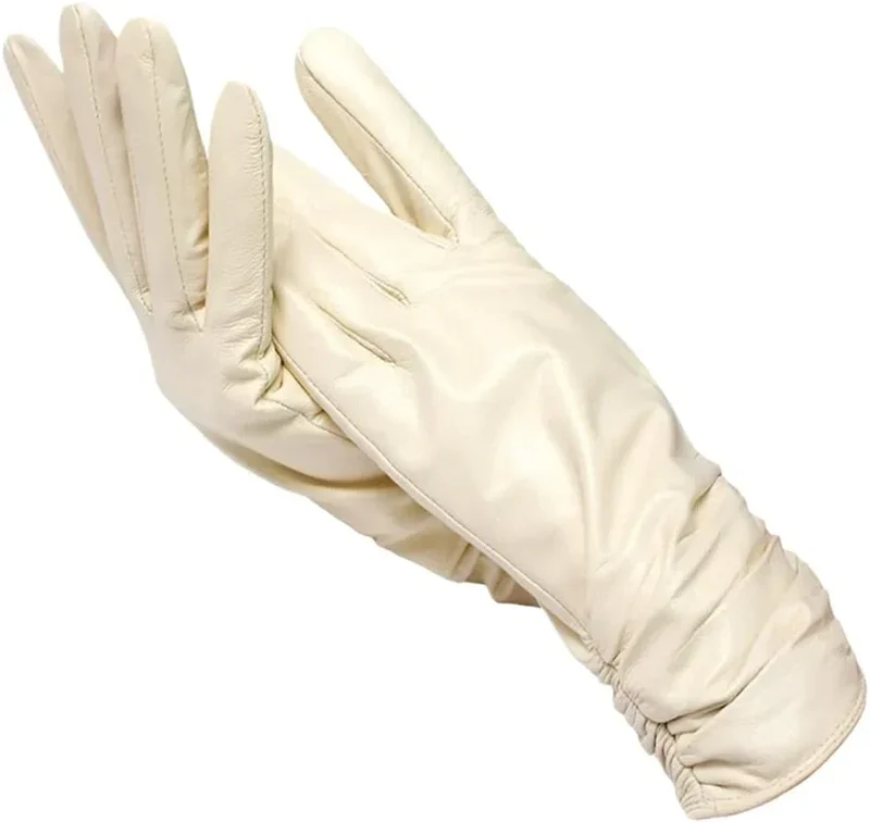 Guanti da donna in pelle classica - LuxLeather