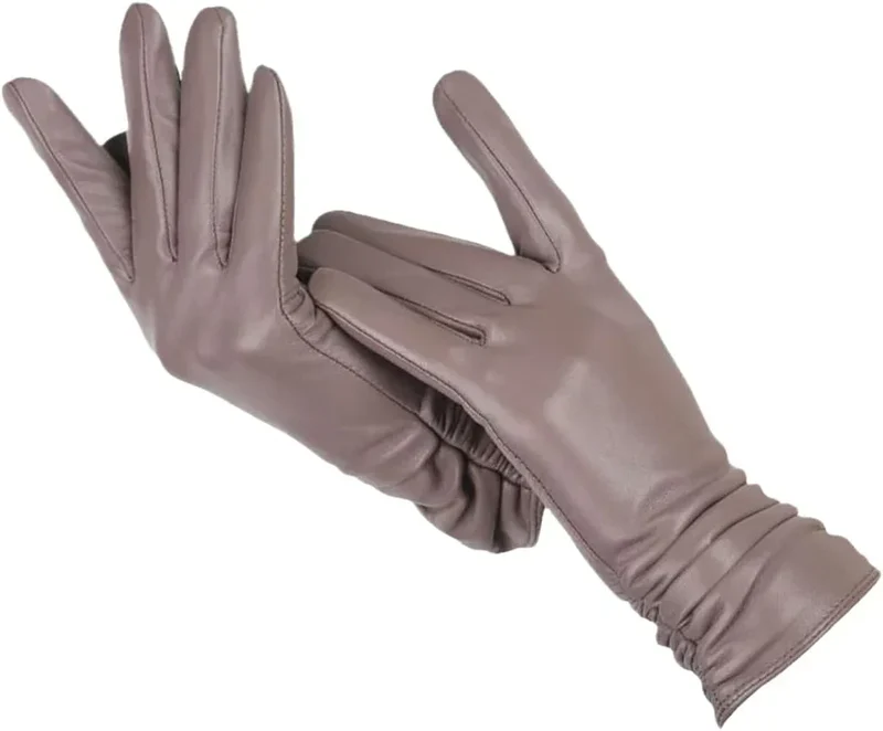 Guanti da donna in pelle classica - LuxLeather