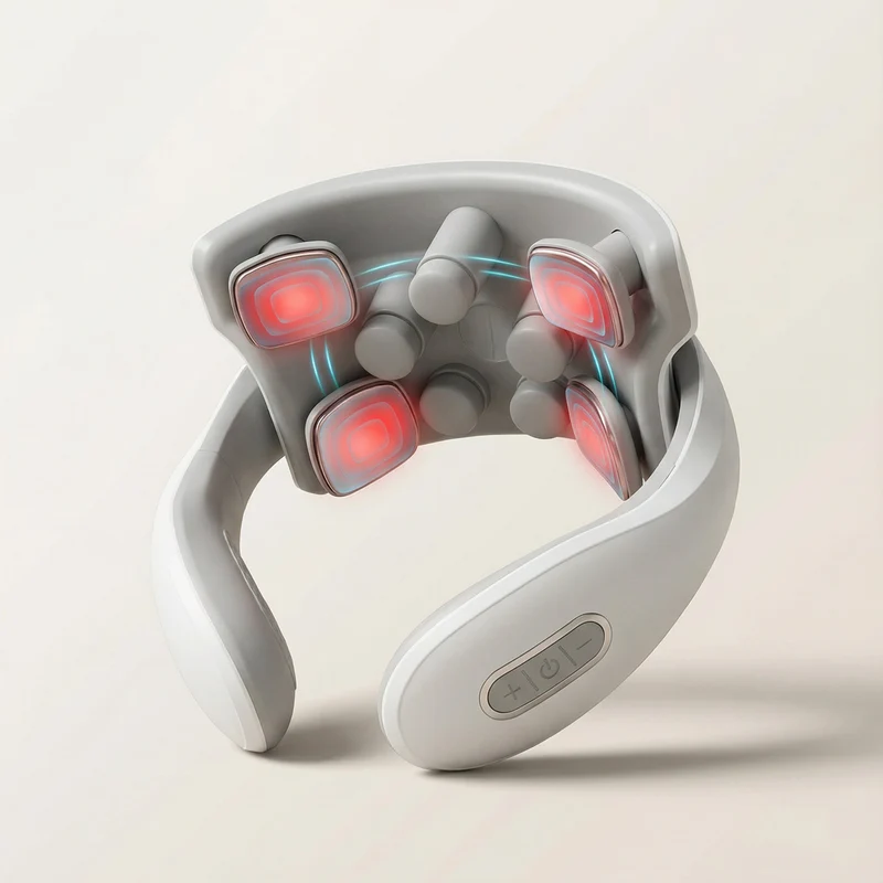 Dispositivo per massaggio al collo – Funzione di calore, modalità di vibrazione e design ergonomico