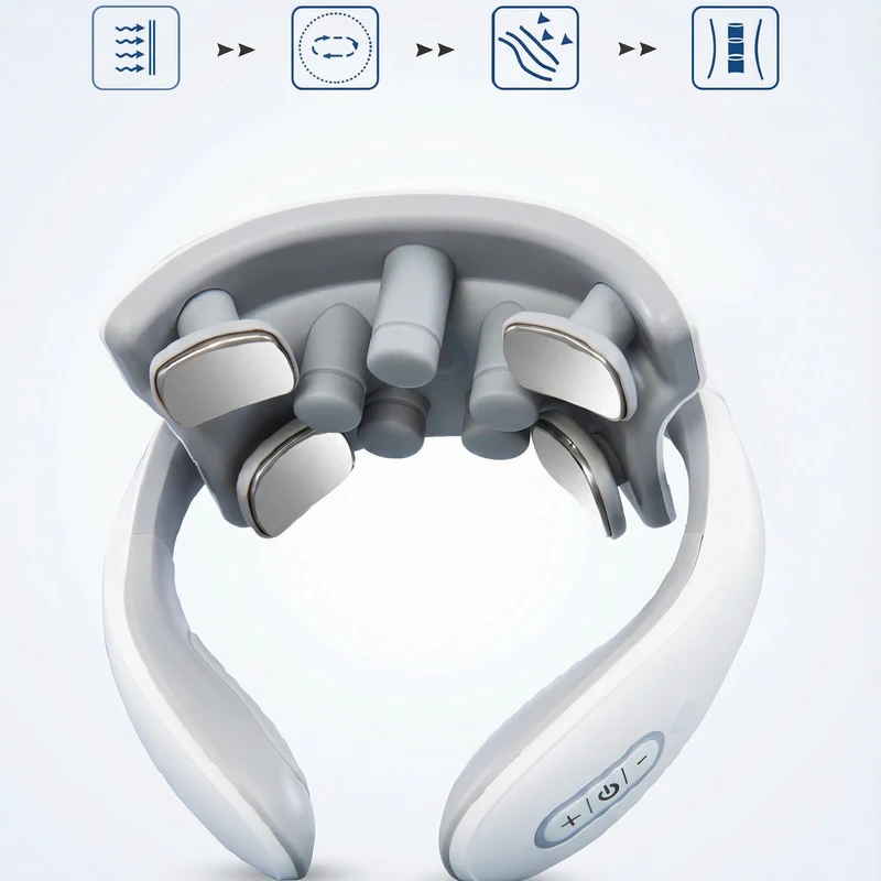 Dispositivo per massaggio al collo – Funzione di calore, modalità di vibrazione e design ergonomico