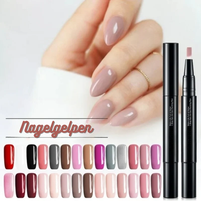 Set di Penne per Unghie – Colori di Nail Art Precisi con Texture Gel a Asciugatura Rapida