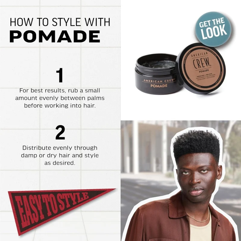 Cire coiffante "Pomade" - Tenue moyenne et brillance élevée (85g/3.0oz)