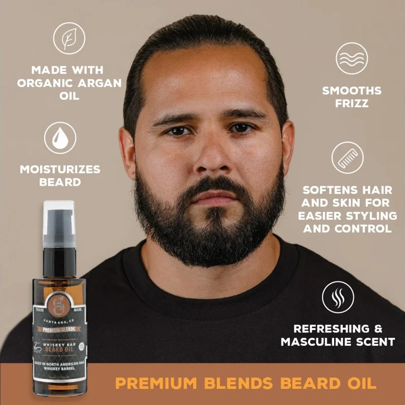 Huile à barbe "Premium Blends Beard Oil" - Whisky bar (30ml/1.0oz)