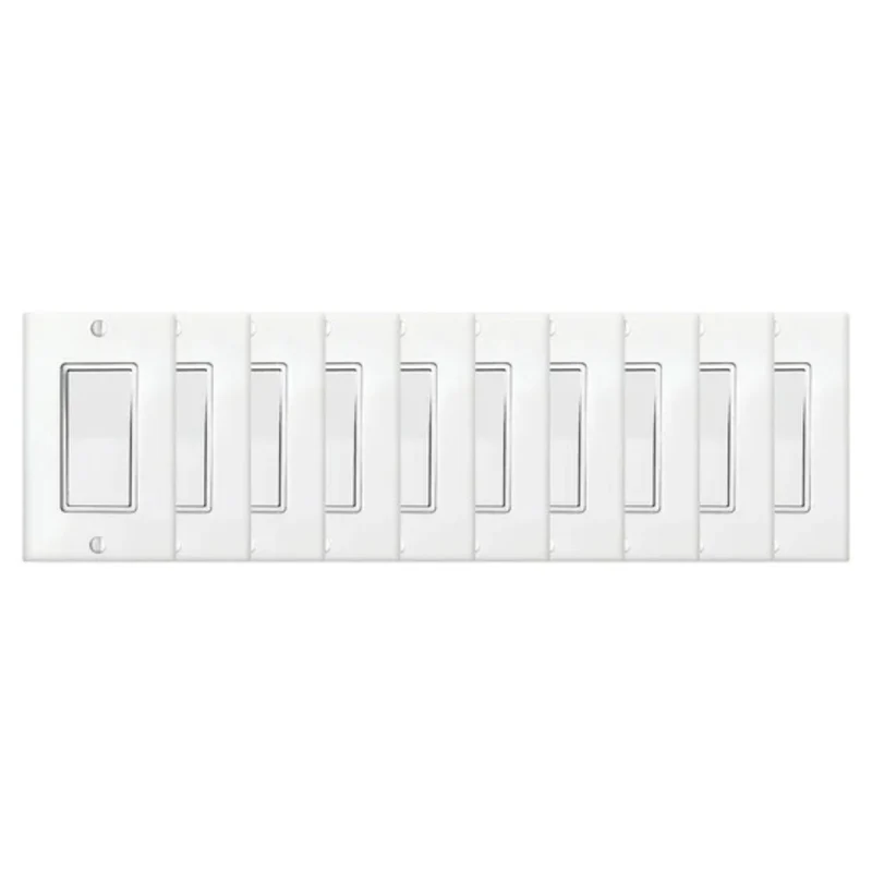 XTRICITY - Paquet de 10 Interrupteurs avec Plaque Murale Décorative