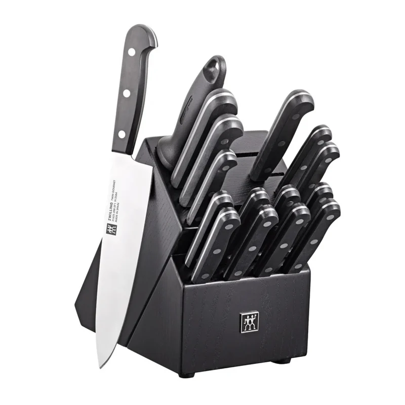 ZWILLING - Ensemble de Couteaux avec Bloc de Rangement Twin Gourmet, 18 Pièces