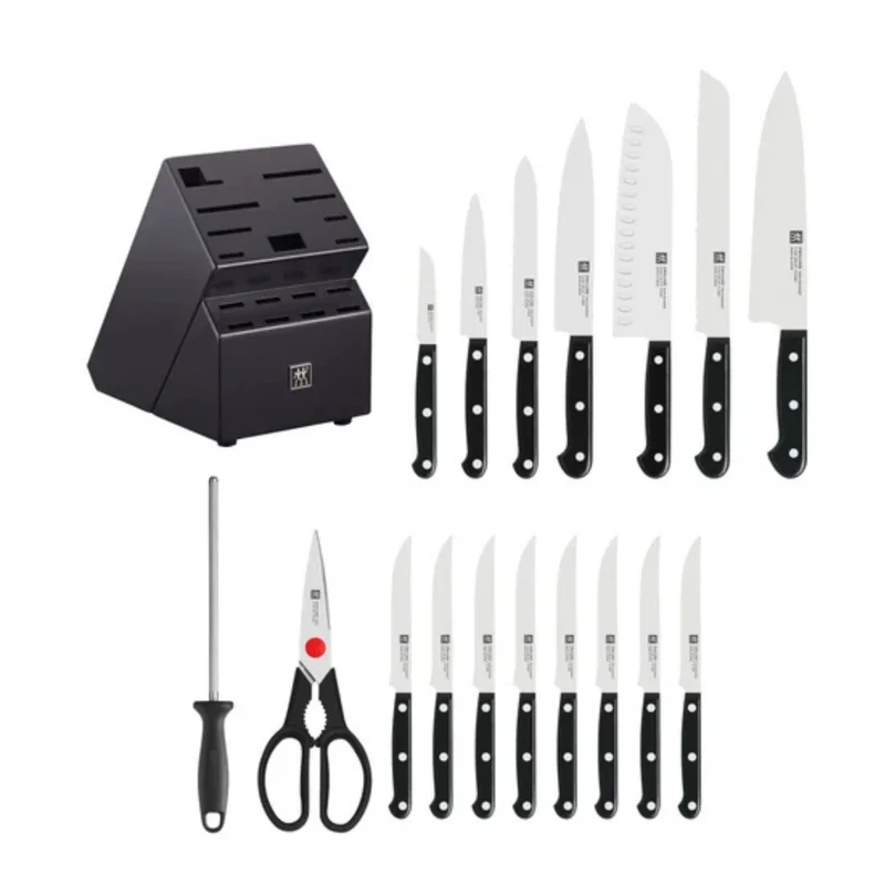 ZWILLING - Ensemble de Couteaux avec Bloc de Rangement Twin Gourmet, 18 Pièces