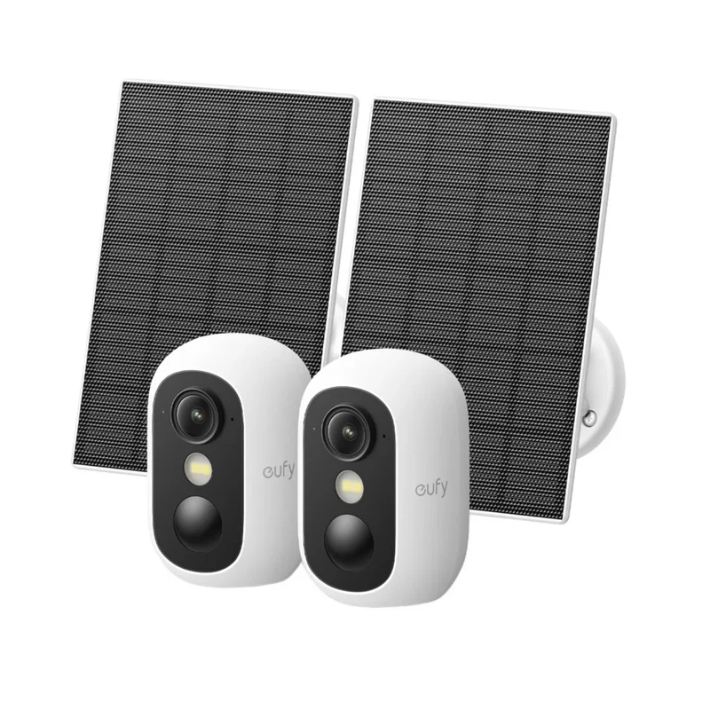 EUFY - Ensemble de 2 Caméras eufyCam C34 avec Panneaux Solaires *Boite Ouverte*