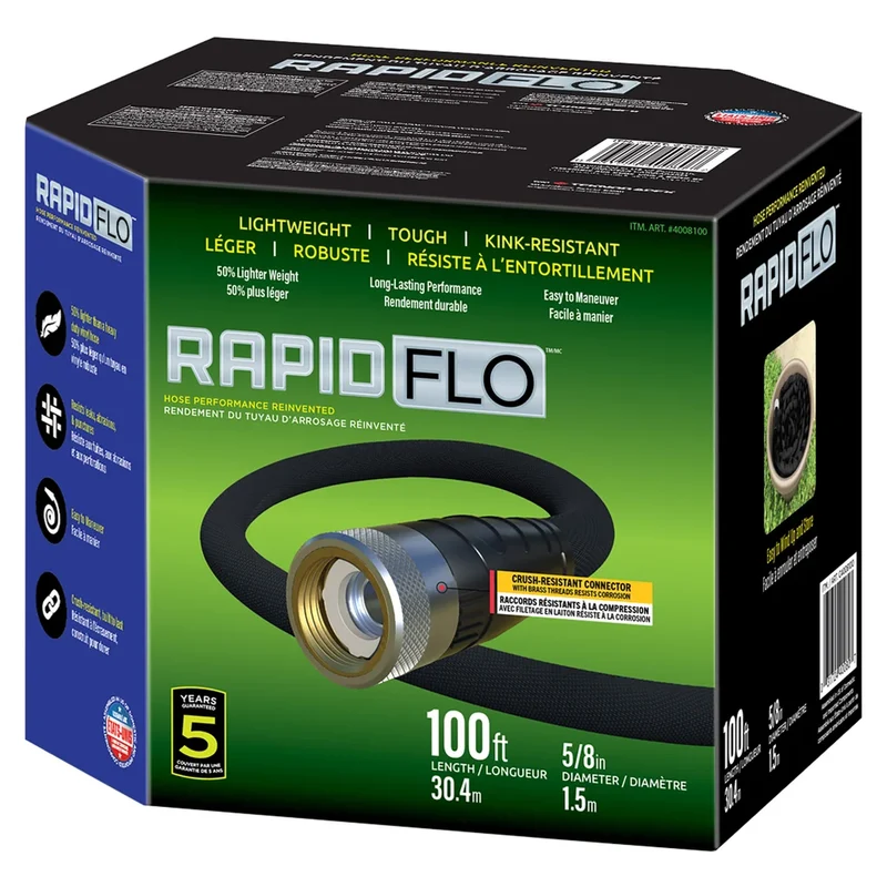 RAPID FLO - Tuyau d'Arrosage Compact de 30,4 m