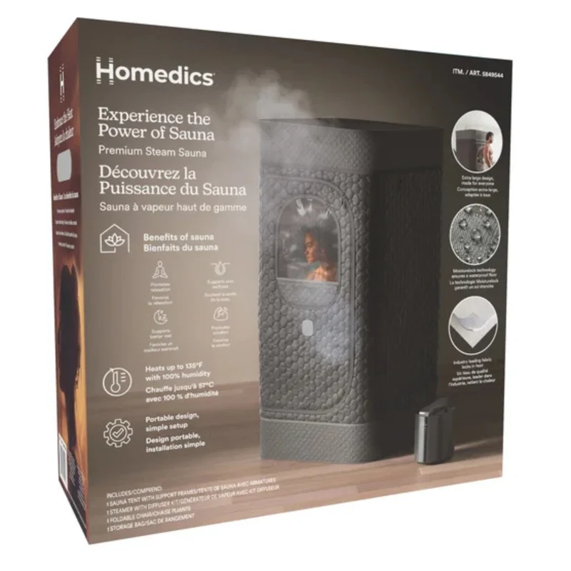 HOMEDICS - Sauna à Vapeur Haut de Gamme