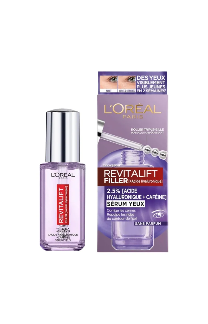Sérum anti-rides - Revitalift filler - Acide hyaluronique & caféine - Visage