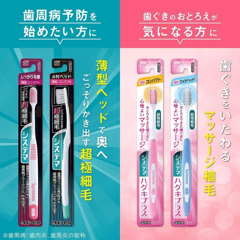 Systema Toothbrush Compact Soft 4 Rows | Gentle Daily Cleaning Random Color