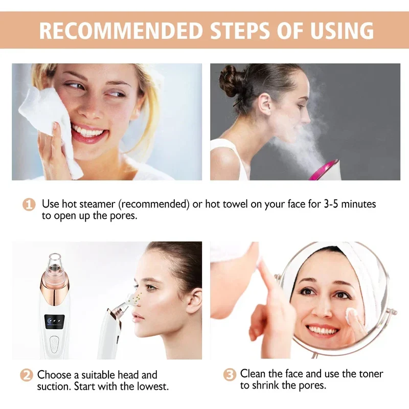 Rimuovi punti neri elettrico e pulitore per il viso - ClearSkin Pro