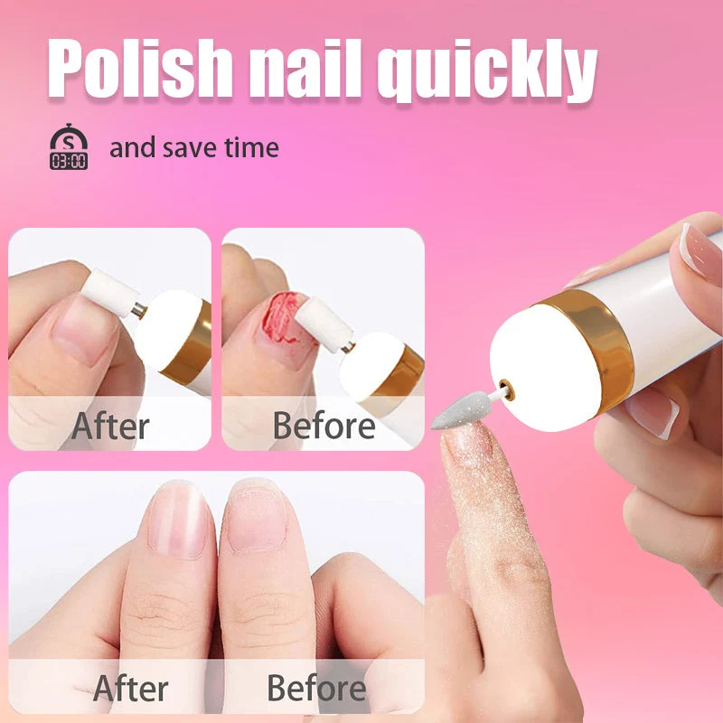 LIMA ELETTRICA PER UNGHIE 5-IN-1 – STRUMENTO PER MANICURE PORTATILE CON LUCE