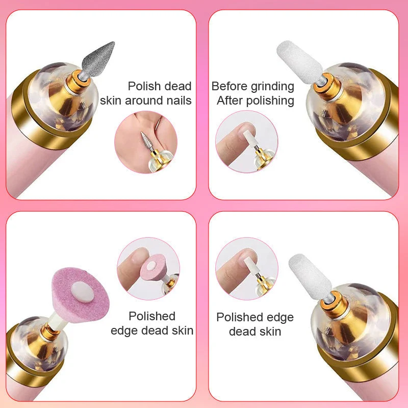 LIMA ELETTRICA PER UNGHIE 5-IN-1 – STRUMENTO PER MANICURE PORTATILE CON LUCE