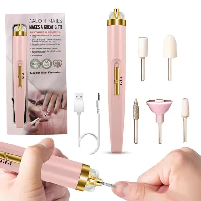 LIMA ELETTRICA PER UNGHIE 5-IN-1 – STRUMENTO PER MANICURE PORTATILE CON LUCE