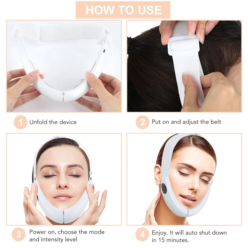 EMS Facial Slimmer con Terapia LED - Snellimento del Viso e Rimozione del Doppio Menton