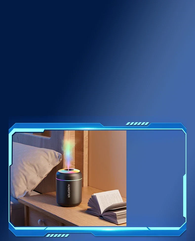 Mini Umidificatore con Aromaterapia - Alimentato da USB - Perfetto per Auto e Camera da Letto