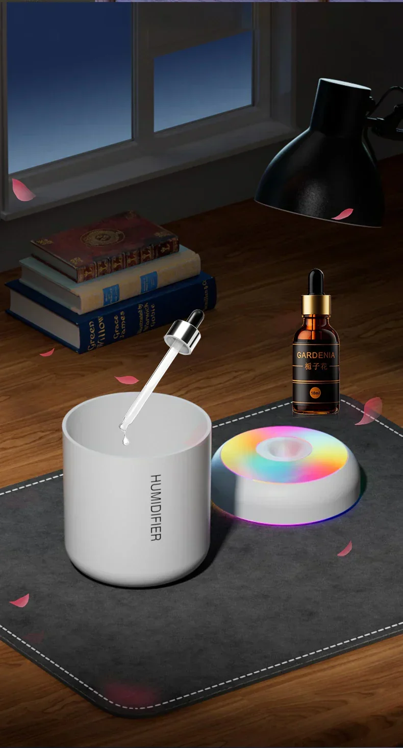 Mini Umidificatore con Aromaterapia - Alimentato da USB - Perfetto per Auto e Camera da Letto