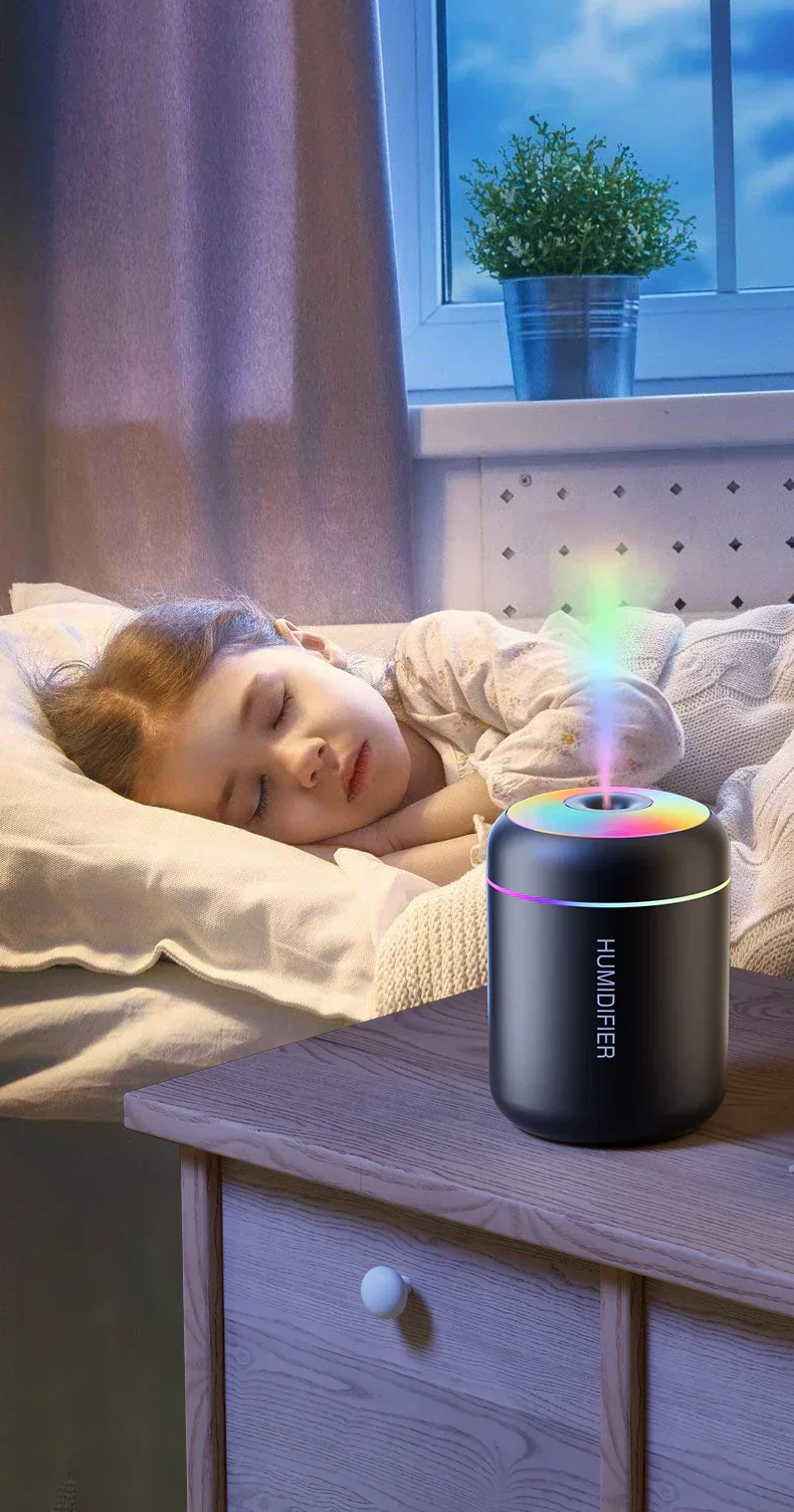Mini Umidificatore con Aromaterapia - Alimentato da USB - Perfetto per Auto e Camera da Letto