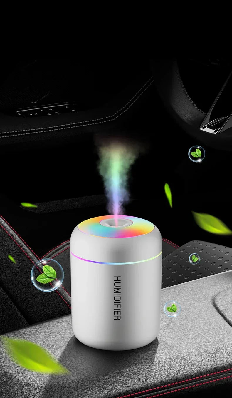 Mini Umidificatore con Aromaterapia - Alimentato da USB - Perfetto per Auto e Camera da Letto