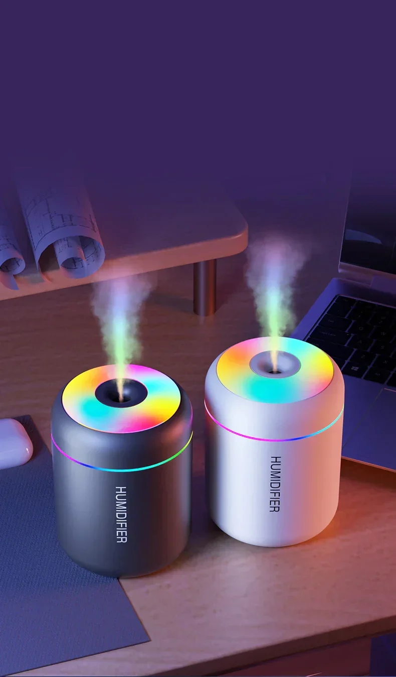 Mini Umidificatore con Aromaterapia - Alimentato da USB - Perfetto per Auto e Camera da Letto