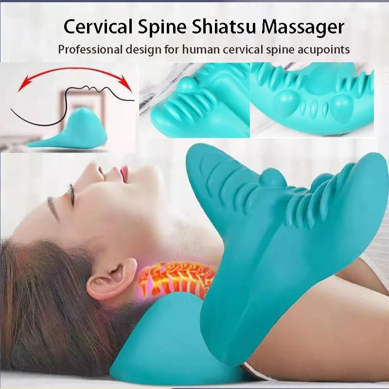 Allungatore per Collo e Spalle - Cuscino per Massaggio da Trazione Cervicale per Allineamento Spinale