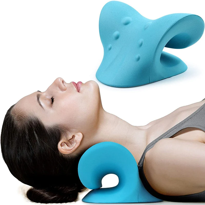Allungatore per Collo e Spalle - Cuscino per Massaggio da Trazione Cervicale per Allineamento Spinale