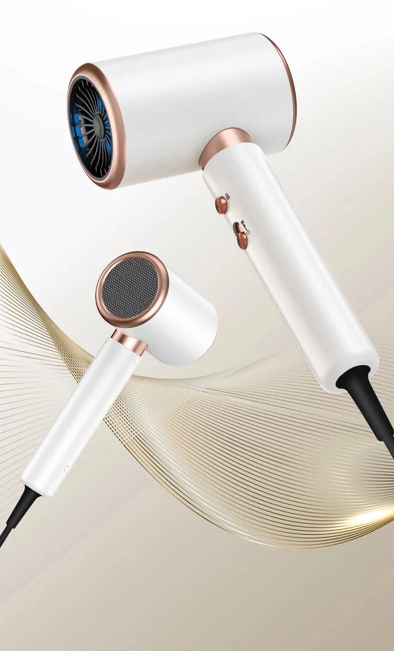 Asciugacapelli Professionale 2400W con Aria Fredda e Calda - Ioni Negativi - Asciugacapelli Potente per Risultati da Salone